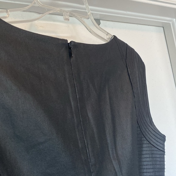 WHBM Faux Leather Black Dress Size 6 - Picture 6 of 7